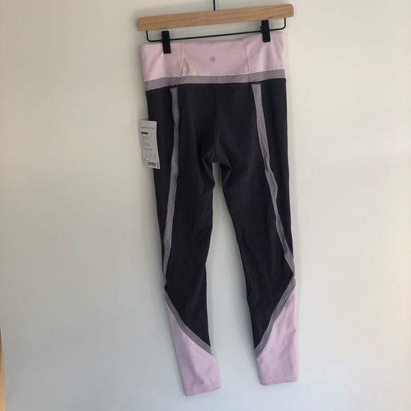 NWT Athleta Elevation 7/8 Tight Gray/Pink ST - Picture 3 of 5
